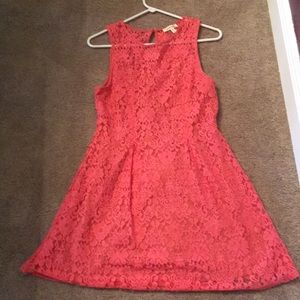 Short Pink lace dress
